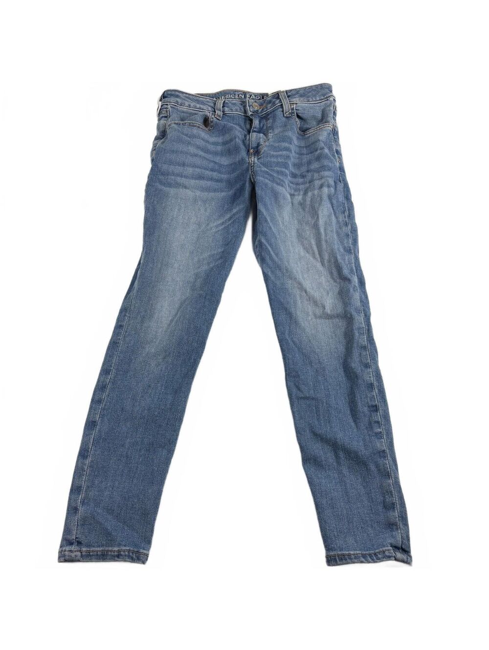 American Eagle Women's Blue Denim Jeggings Jeans Patron 6 Regular